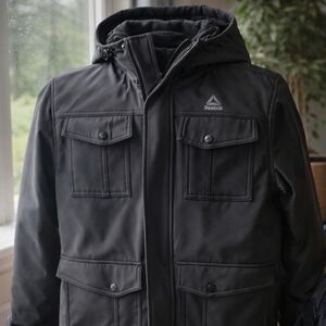 Reebok Kids 3-in-1 Black Performance Jacket – All-Season Ready ❄️🌧️